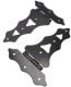 D&D 310003 Heavy-Duty Traditional Steel 10" T-Hinge, Black, Pair