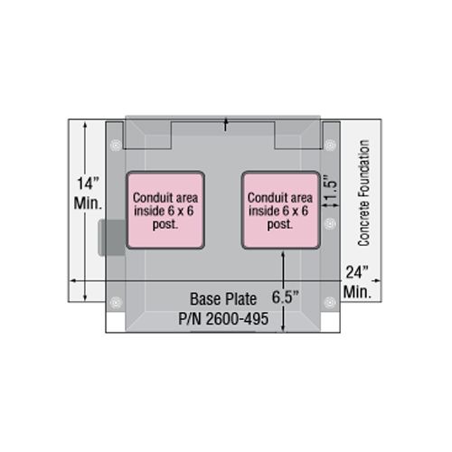 dks-doorking-2600-495-base-plate