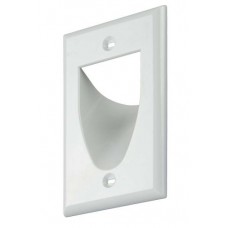 CN-FR1B1-WH Cable Recessed Wall Plate Single Size