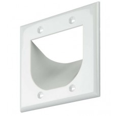 CN-FR2B1-WH Cable Recessed Wall Plate Double Size
