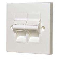 CN-KD-FP13-B Angled flush mount plates with shutter 2ports