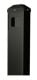 BEA 10BOLLARDBLK Push Plate Bollard, 4.5" Round or 4.75" Square