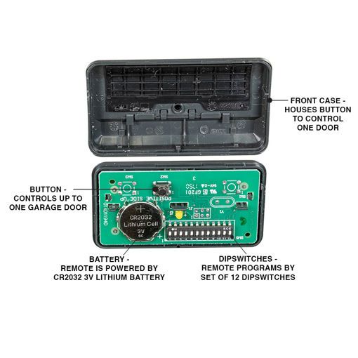 LiftMaster 811LMXMC Garage Door Remote – Security+ 2.0 Encrypted DIP Switch, Easy Programming