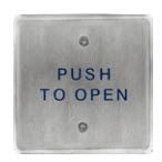 BEA 10PBS45 Push Plate, 4.5" Square, Text
