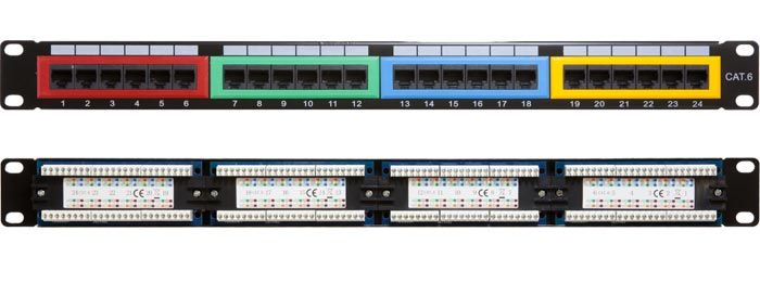 cn-kd-pp6-09-wall-mount-19in-cat6-patch-pannel-24ports-colored-1u cn-kd-pp6-09-wall-mount-19in-cat6-patch-pannel-24ports-colored-1u