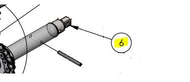 DKS DoorKing 1603-053 Output Shaft Assy 1603 Socket