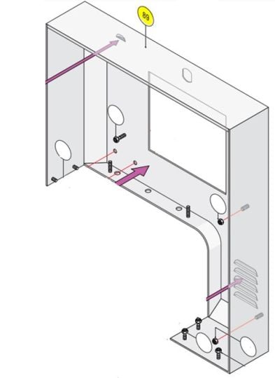 DKS DoorKing 1837-057 Faceplate Wall Mnt 8 Line Dsp