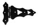 D&D 310003 Heavy-Duty Traditional Steel 10" T-Hinge, Black, Pair