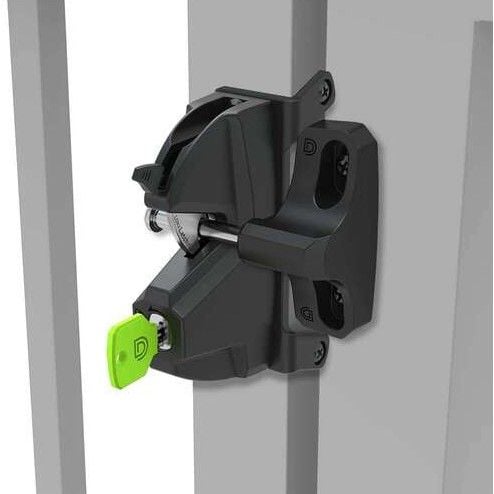 D&D LL3PWD LokkLatch Plus S3 Gate Latch, Black