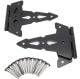 D&D 310007 Heavy Duty 8" Contemporary T-Hinge, Black, Pair