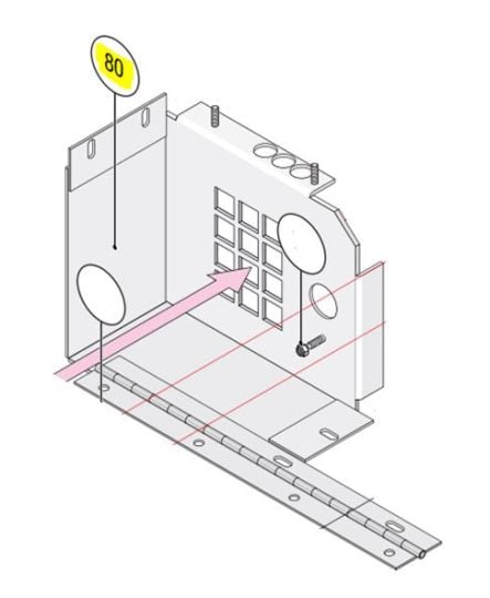 DKS DoorKing 1812-110 Faceplate Phone Lower