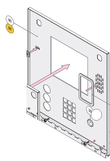 DKS DoorKing 1837-051 Faceplate Flush 8 Line