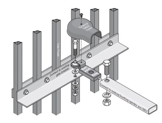 DKS DoorKing 6550-490 Arm Kit Ball Joint Pivot HD Arm