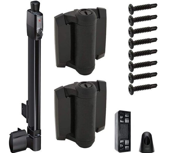 D&D 8000-1025 MagnaLatch Series 3 Hinge w/Safety Gate Latch-Kit, Black