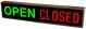 Signal-Tech 47925 "OPEN/CLOSED" LED Sign
