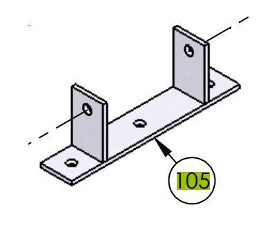 DKS DoorKing 1100-107 Bracket-End, Rail Assy 1100