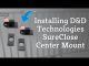 D&D 7512 SureClose Center Post Mounting Bracket-Aluminum, Dark Gray