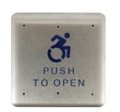 BEA 10PBS1AL Push Plate, 4.75" Square, Text & Logo