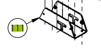 DKS DoorKing 1100-116 Bracket Lock Pin Base
