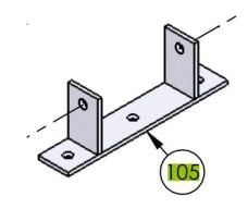 dks-doorking-1100-107-bracket-end-rail-assy-1100