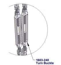 DKS DoorKing 1603-240 Turnbuckle Assy Machined