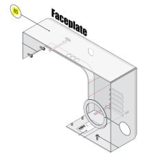 DKS DoorKing 1812-111 Faceplate Phone Upper