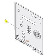 DKS DoorKing 1814-054 Face Plate, Phone Flush, 3-Button