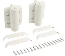 D&D 49959 TruClose Heavy-Duty Gate Hinge Kit- White, Pair
