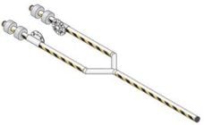 dks-doorking-1602-162-20-3p-alum-arm-assy-red-white-reflective