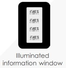 AES MOD-INFO lluminated information window