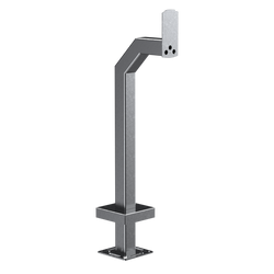 Pedestal Pro 33PE1-2NIP-02-304 42" Stainless Gooseneck Pedestal