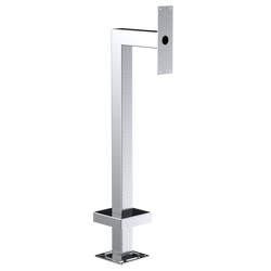 PedestalPro 33PE1-DOOR-02-304 45" Stainless Gooseneck Pedestal