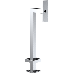PedestalPro 33PE1-DOOR-04-304 45" Stainless Gooseneck Pedestal