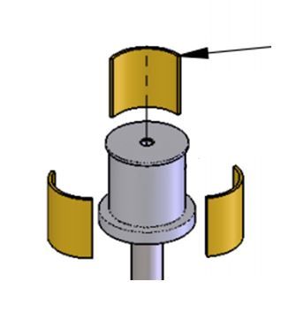 DKS DoorKing 6500-140 Bushing Brass 1.375 R