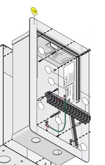 DKS DoorKing 1802-105 Box Phone Flush
