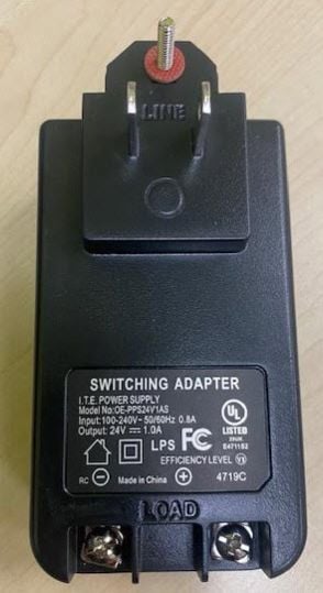 PPS24V1AS 24VDC, 1 AMP Plug-In Power Supply, Screw Terminals