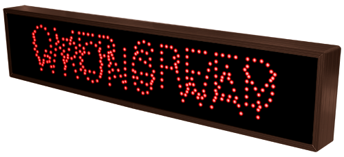 Signal-Tech 18723 "OVER SPEED/WRONG WAY" LED Sign