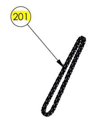 DKS DoorKing 2601-115 Chain #35 x 24 3/4" w link