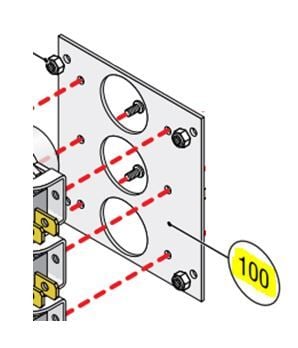 DKS DoorKing 1814-032 Plate, Switch 3-button