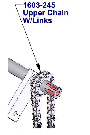 DKS DoorKing 1603-245 Chain #50 Upper Assy